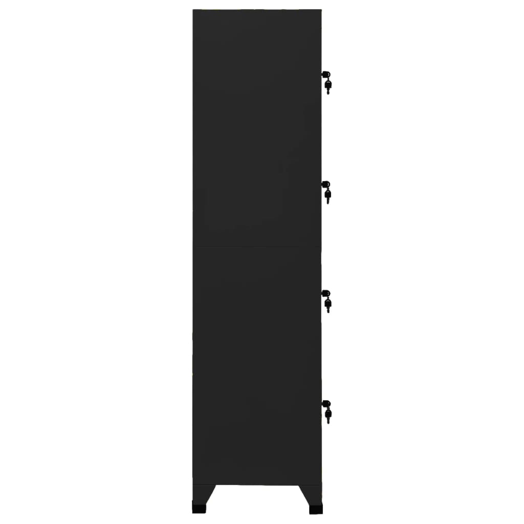 vidaXL lukustatav hoiukapp, must, 38 x 45 x 180 cm, teras