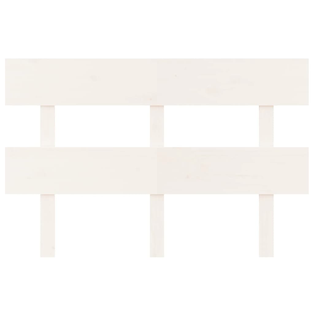 vidaXL voodipeats, valge, 124x3x81 cm, männipuit