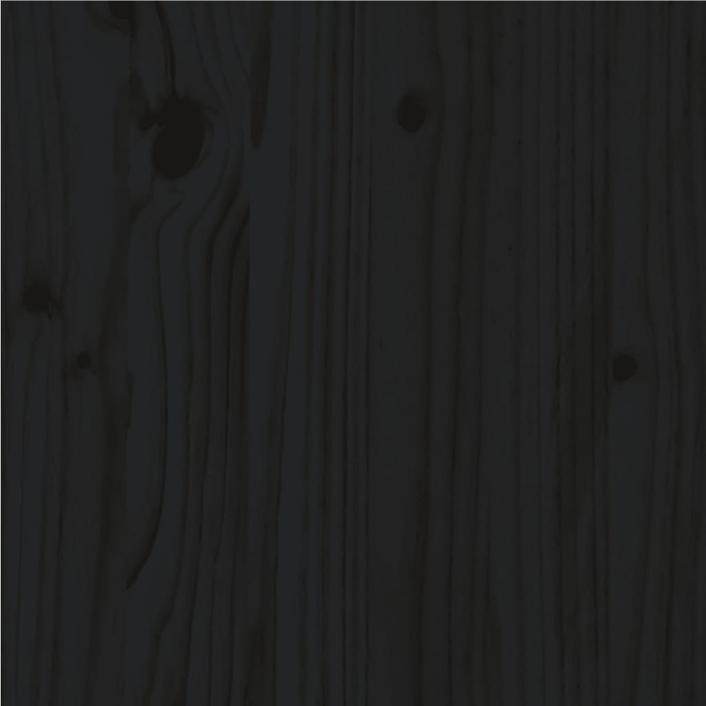 vidaXL voodiraam, must, männipuit, 135 x 190 cm