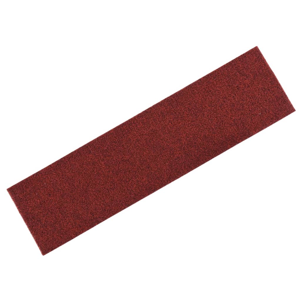 vidaXL isekleepuv trepivaip 15 tk, ristkülik, 76 x 20 cm, punane