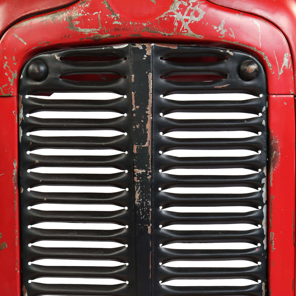 vidaXL mangopuidust traktoriga baarilaud punane 60 x 120 x 107 cm