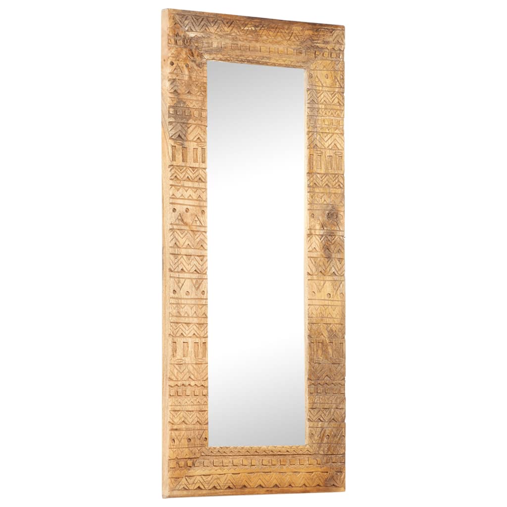 vidaXL, käsitsi nikerdatud peegel, 110x50x2,5 cm, mangopuit