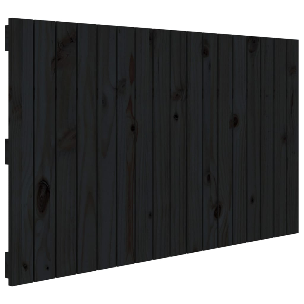 vidaXL seinale kinnitatav voodipeats, must, 108x3x60 cm, männipuit