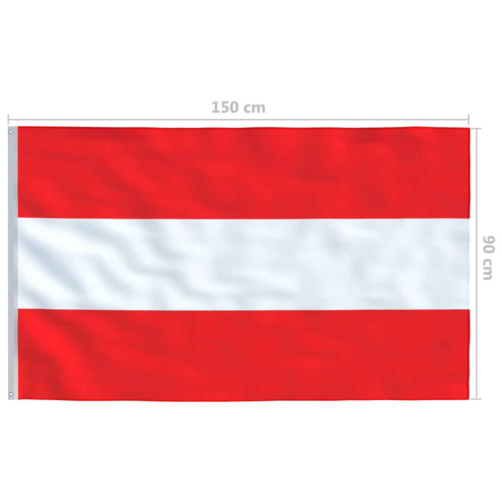 vidaXL Austria lipp ja lipumast, alumiinium, 6 m