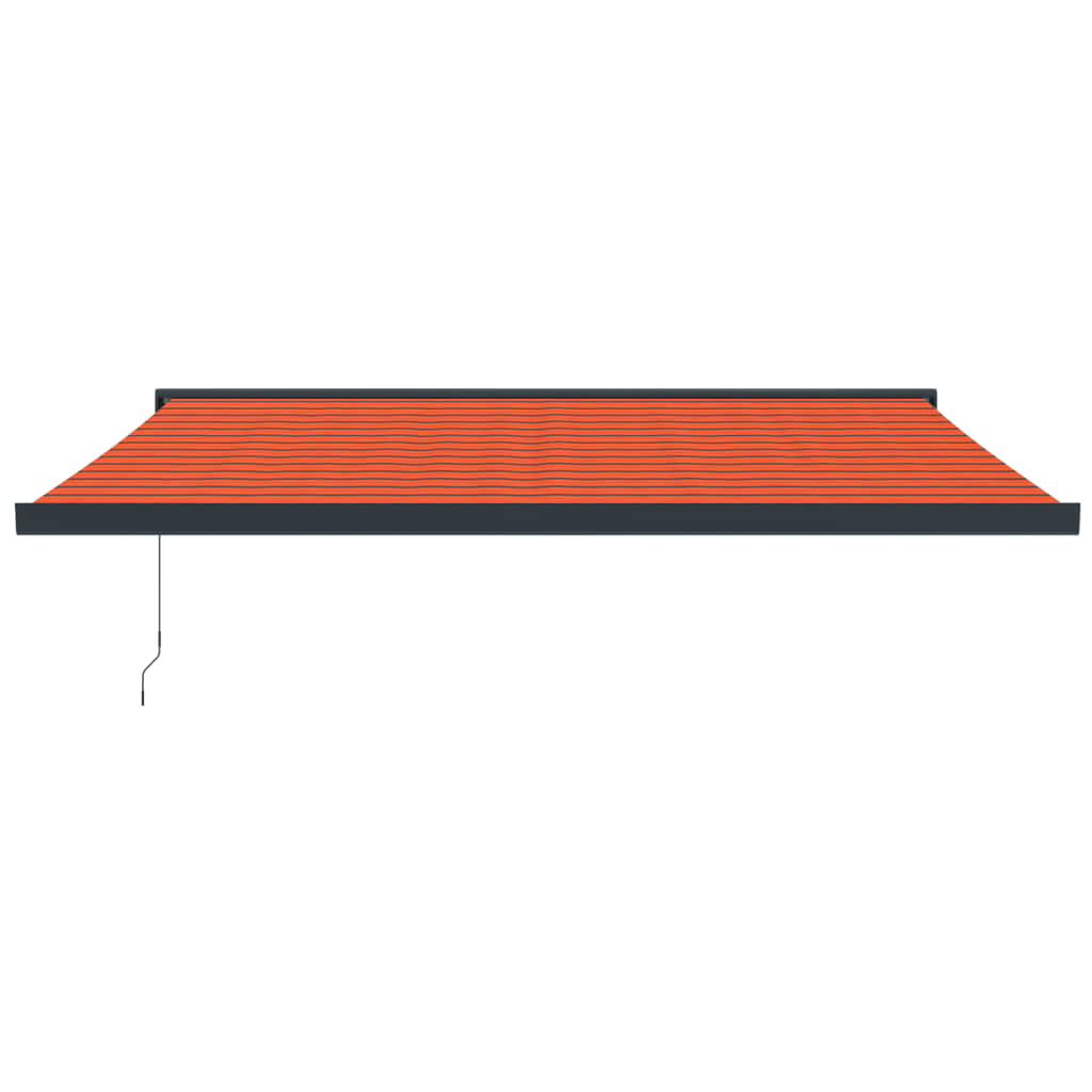 vidaXL sissetõmmatav varikatus, oranž-pruun, 4x3 m, kangas, alumiinium