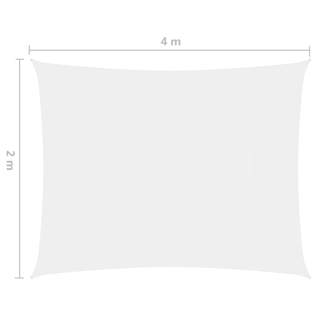 vidaXL oxford-kangast päikesepuri, ristkülikukujuline, 2 x 4 m, valge