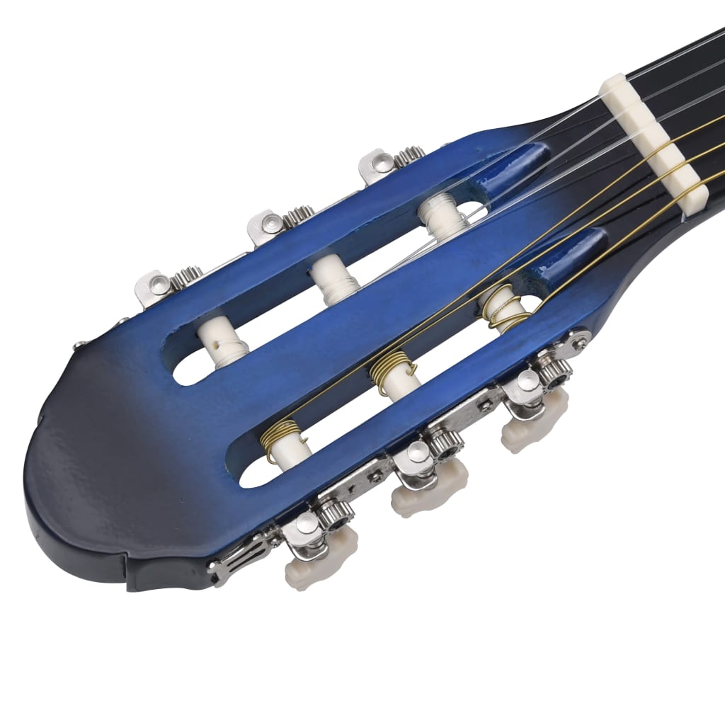 vidaXL klassikaline kitarr algajatele, sinine 4/4 39" Ameerika pärn