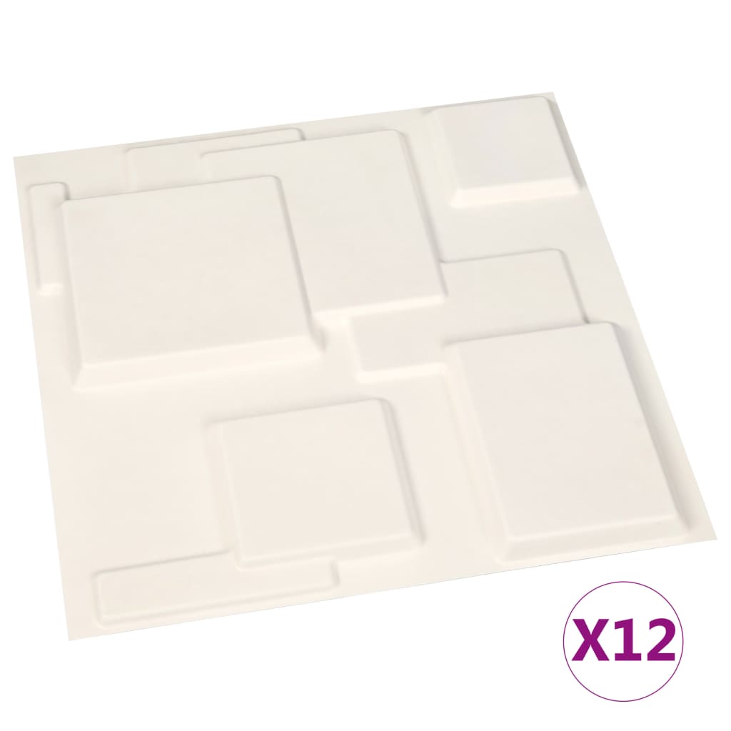 vidaXL 12 seinapaneeli 3D, 0,5 x 0,5 m, 3 m²