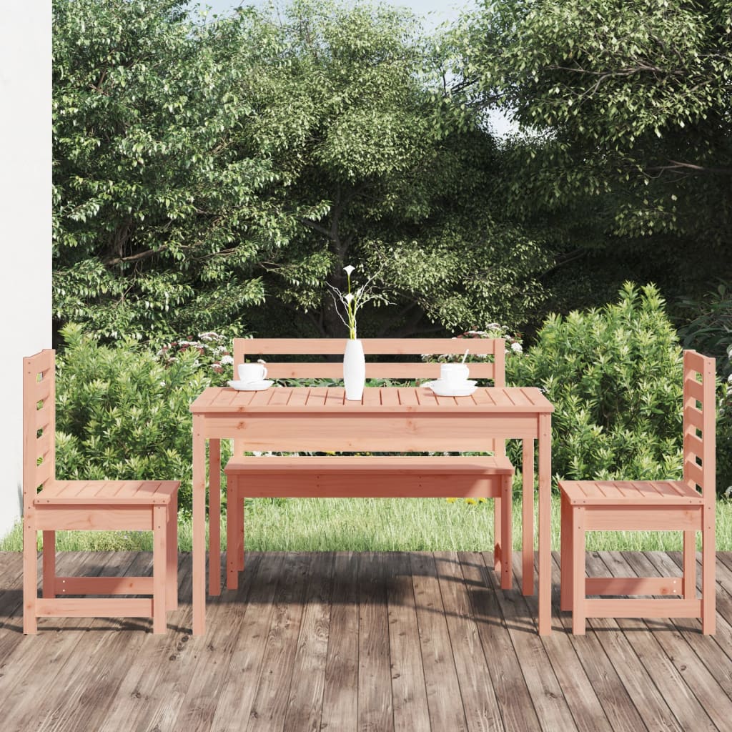 vidaXL 4-osaline aia söögimööbli komplekt, ebatsuuga puit
