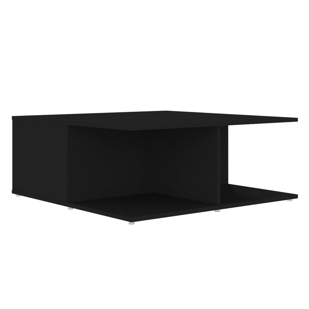 vidaXL kohvilaud, must, 80 x 80 x 31 cm, puitlaastplaat