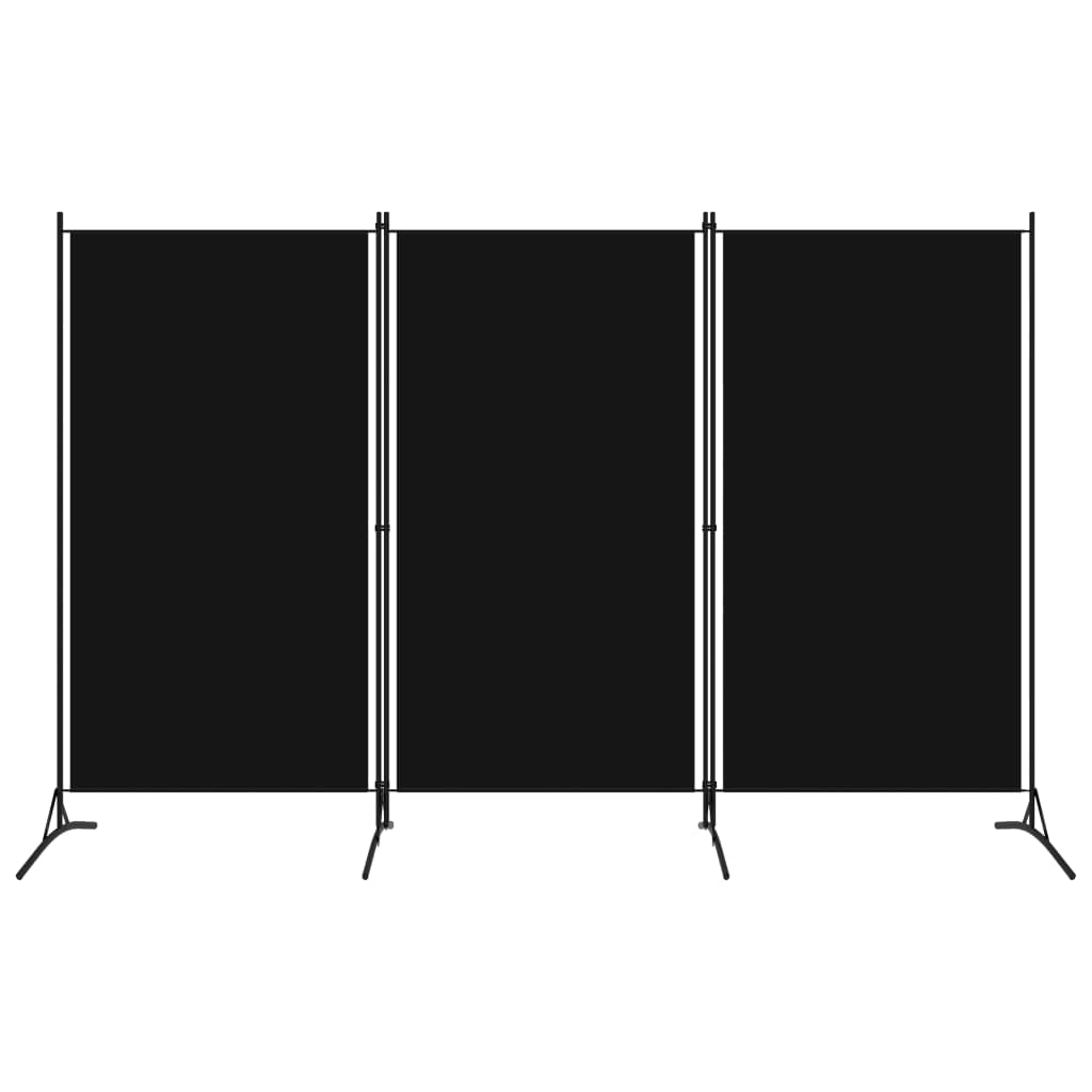 vidaXL 3 paneeliga ruumijagaja, must, 260 x 180 cm