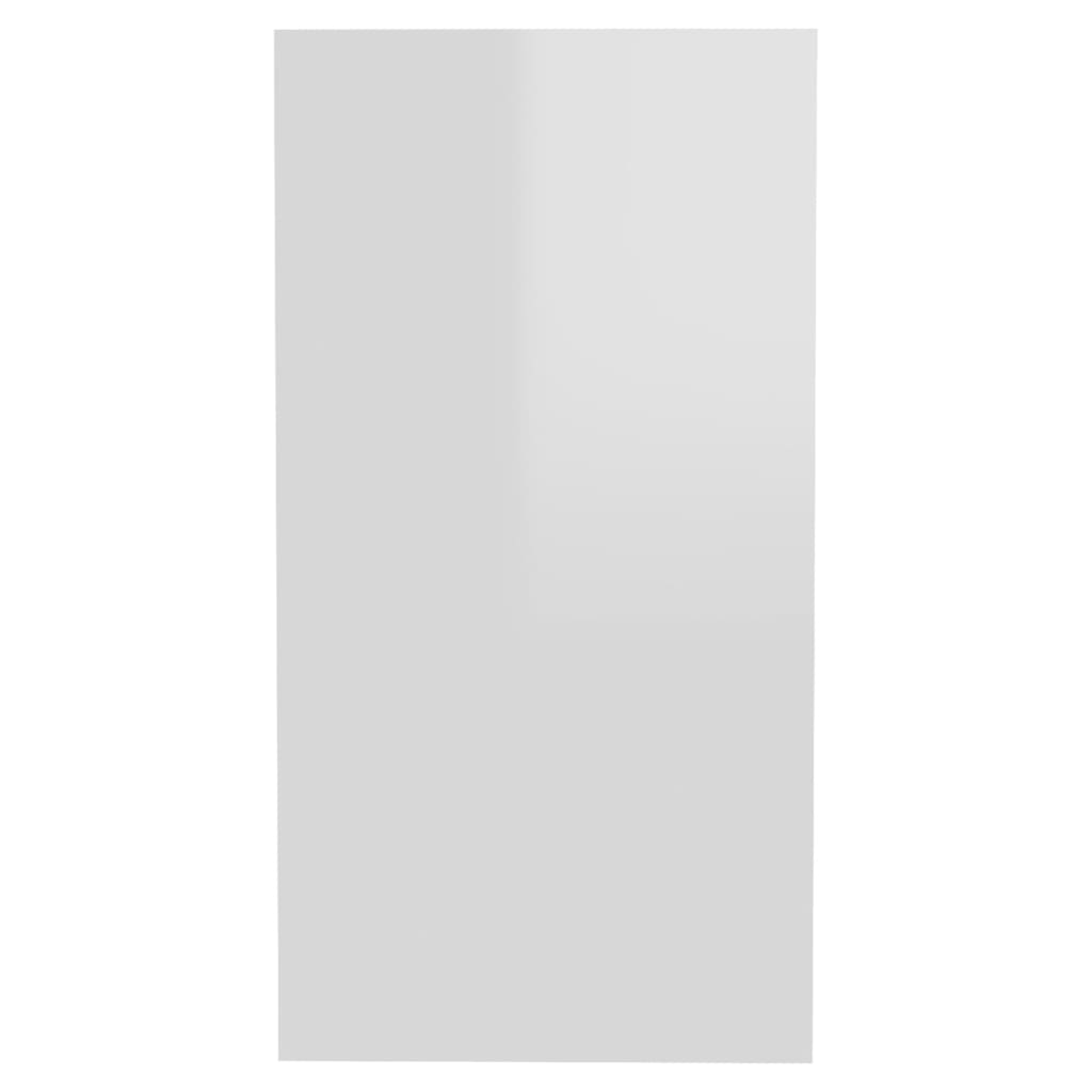 vidaXL lisalaud, kõrgläikega, valge, 50x26x50 cm puitlaastplaat