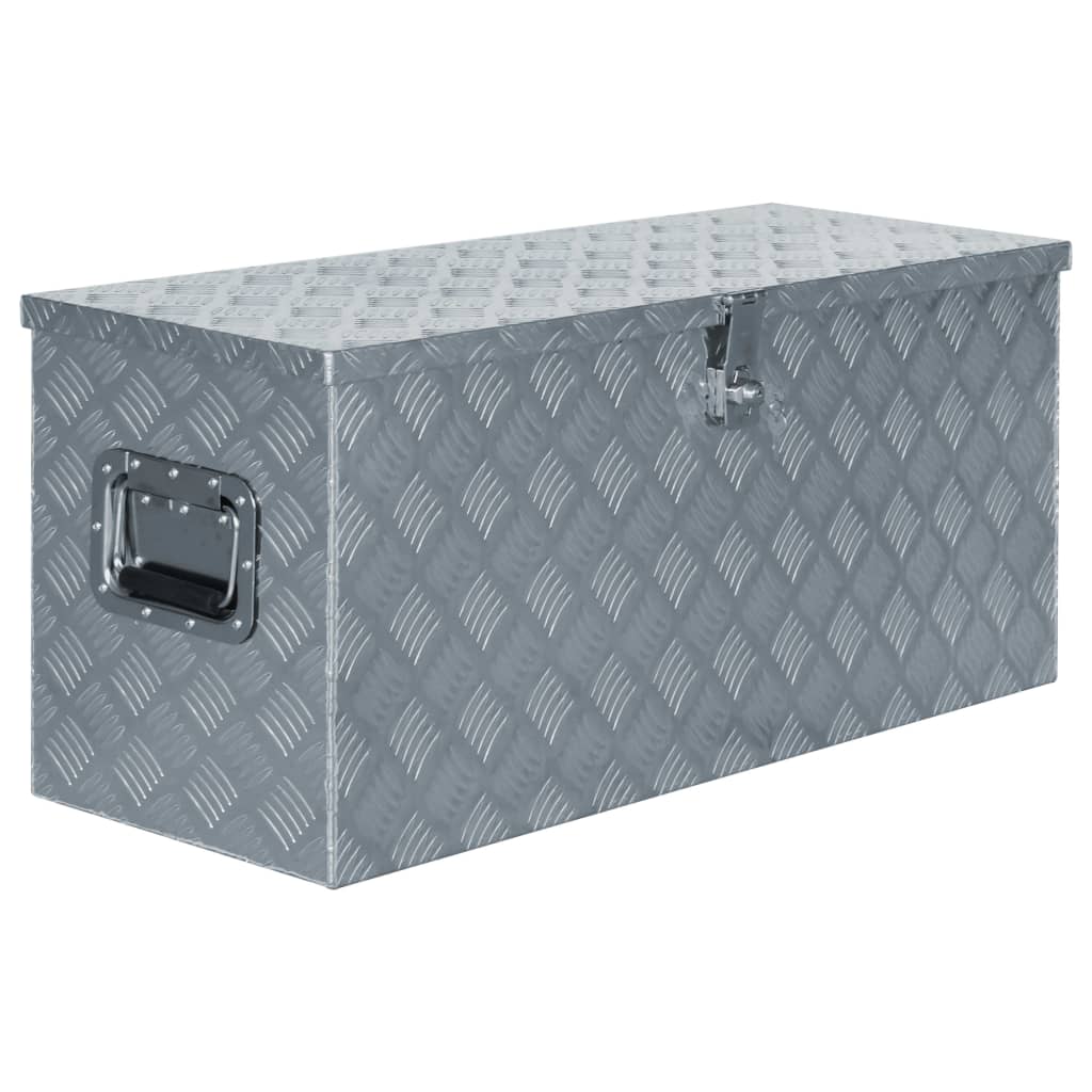 vidaXL alumiiniumist kast 90,5 x 35 x 40 cm, hõbedane