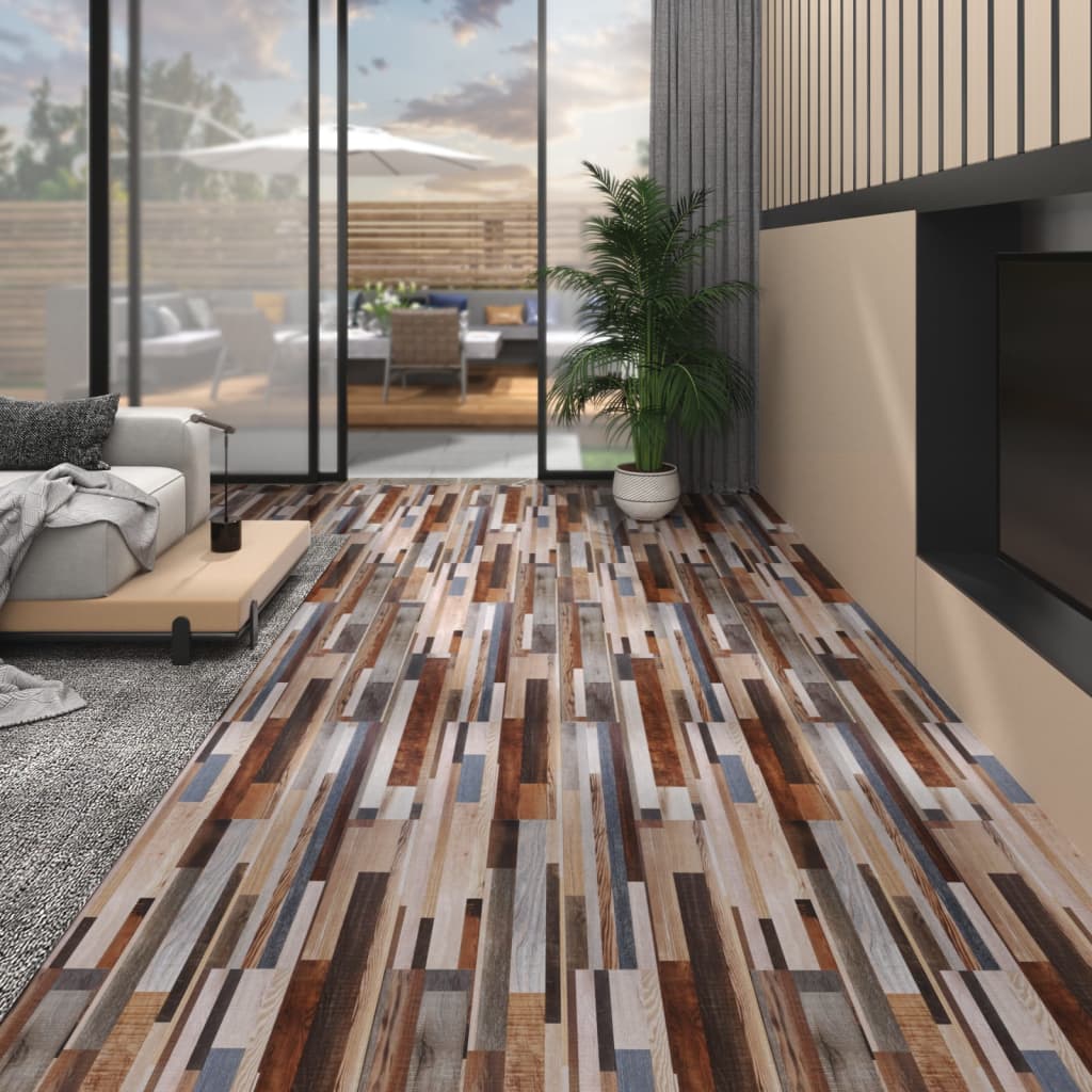vidaXL PVC-st põrandaplaadid, 4,46 m² 3 mm, iseliimuv, mitmevärviline