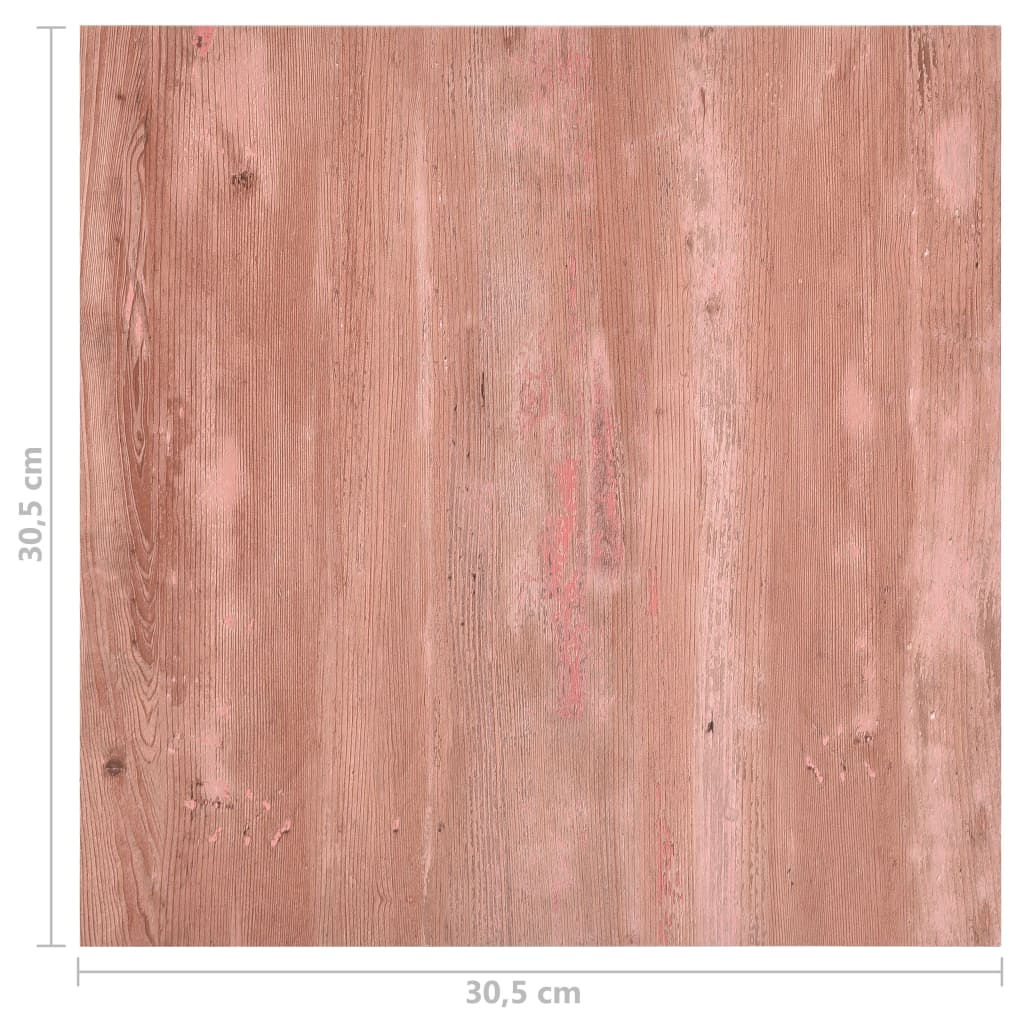 vidaXL iseliimuvad põrandaplaadid 55 tk, PVC, 5,11 m², punane