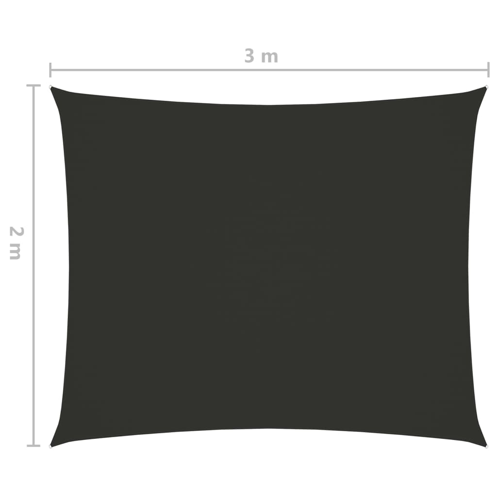 vidaXL oxford-kangast päikesepuri, ristkülik, 2 x 3 m, antratsiithall