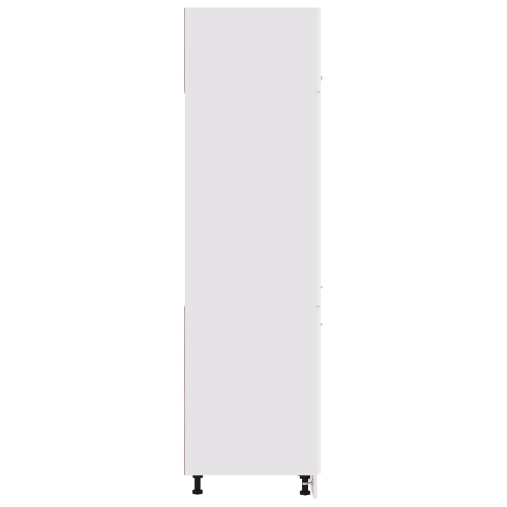 vidaXL külmikukapp, kõrgläikega valge, 60 x 57 x 207 cm puitlaastplaat