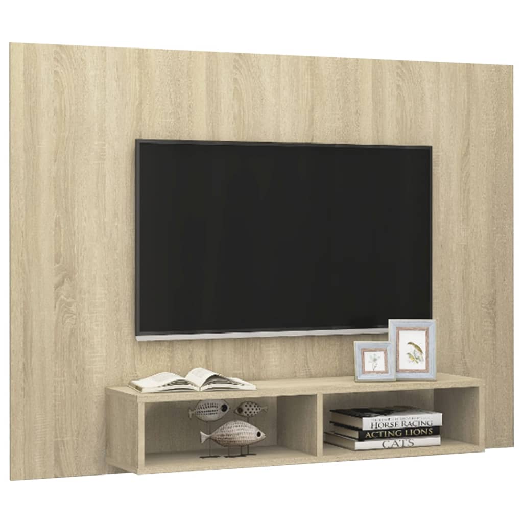 vidaXL TV-seinakapp, Sonoma tamm, 135x23,5x90 cm, puitlaastplaat