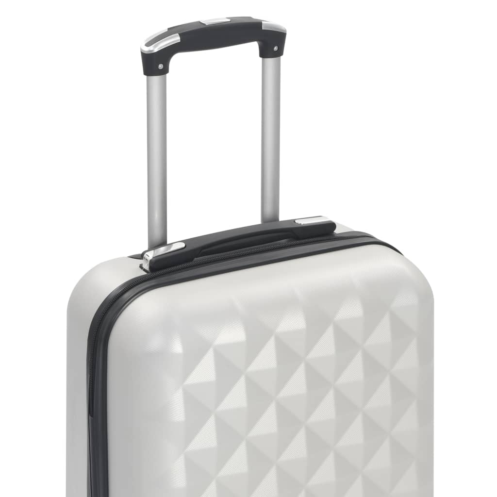 vidaXL kõvakattega kohver, särav hõbedane, ABS