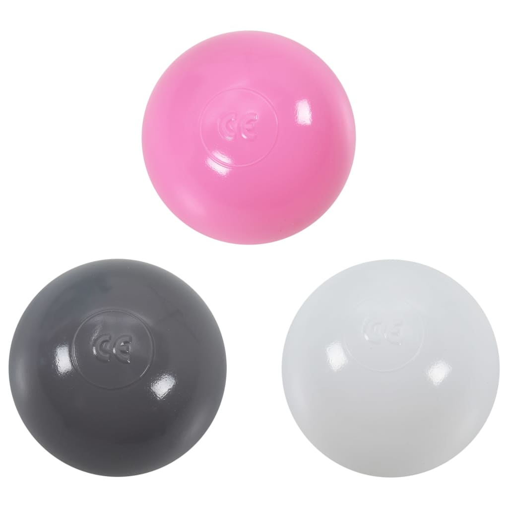vidaXL laste mängutelk, 250 palli, roosa, 301 x 120 x 128 cm