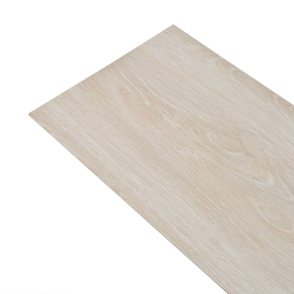 vidaXL mitte iseliimuvad PVC põrandalauad 4,46 m², 3 mm valge tamm