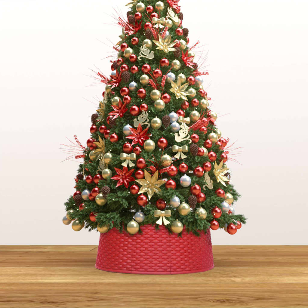 vidaXL jõulupuu seelik, punane Ø54x19,5 cm