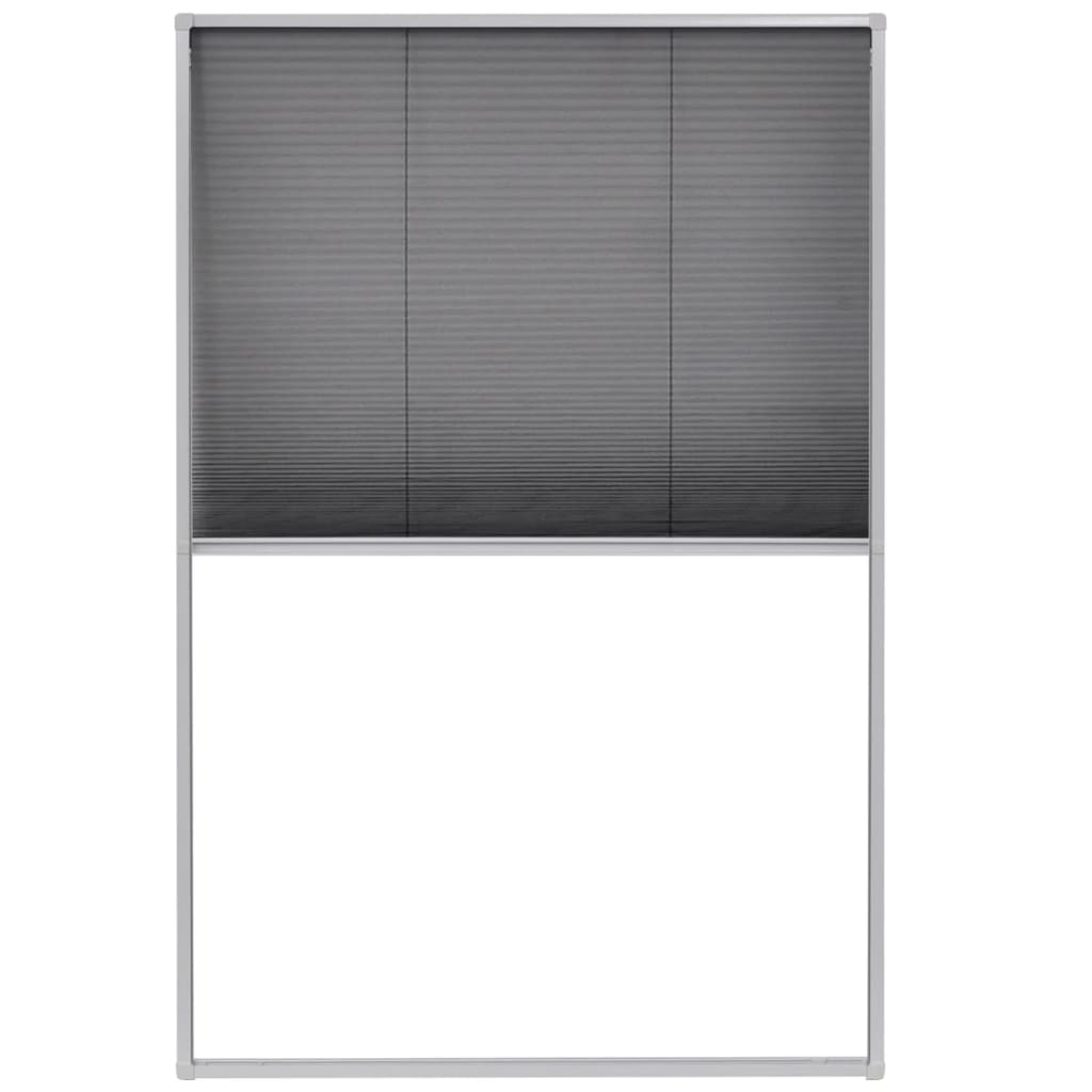 vidaXL plisseeritud putukavõrk aknale, alumiinium, 80 x 120 cm