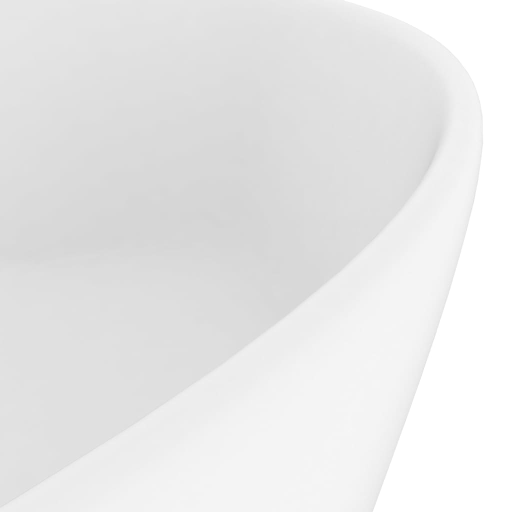 vidaXL luksuslik valamu, matt valge, 36 x 13 cm, keraamiline
