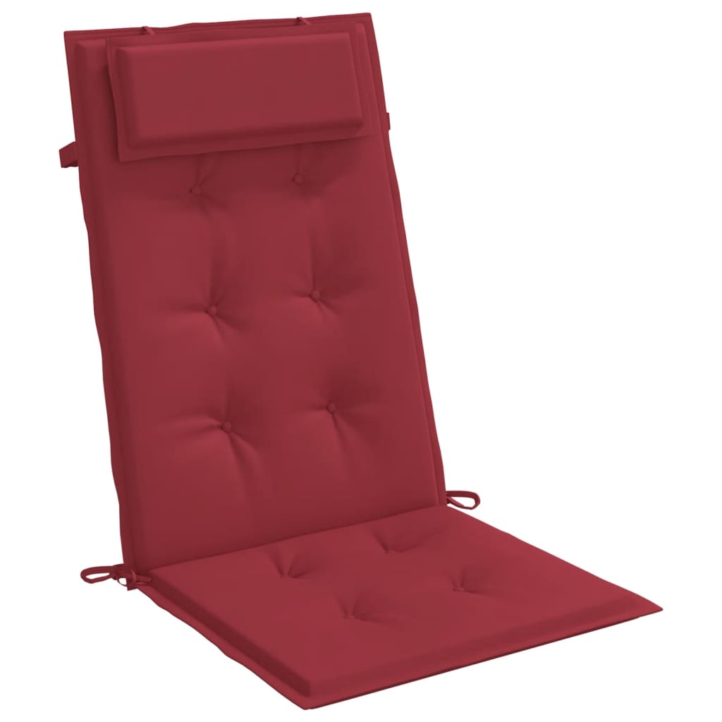 vidaXL kõrge seljatoega toolipadjad 2 tk, veinipunane, oxford kangas