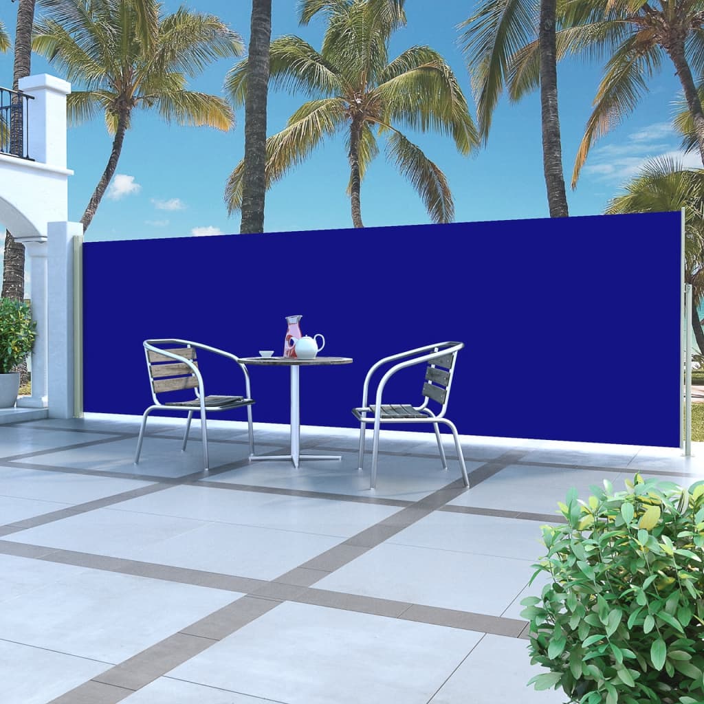 vidaXL lahtitõmmatav külgsein, 160 x 500 cm, sinine