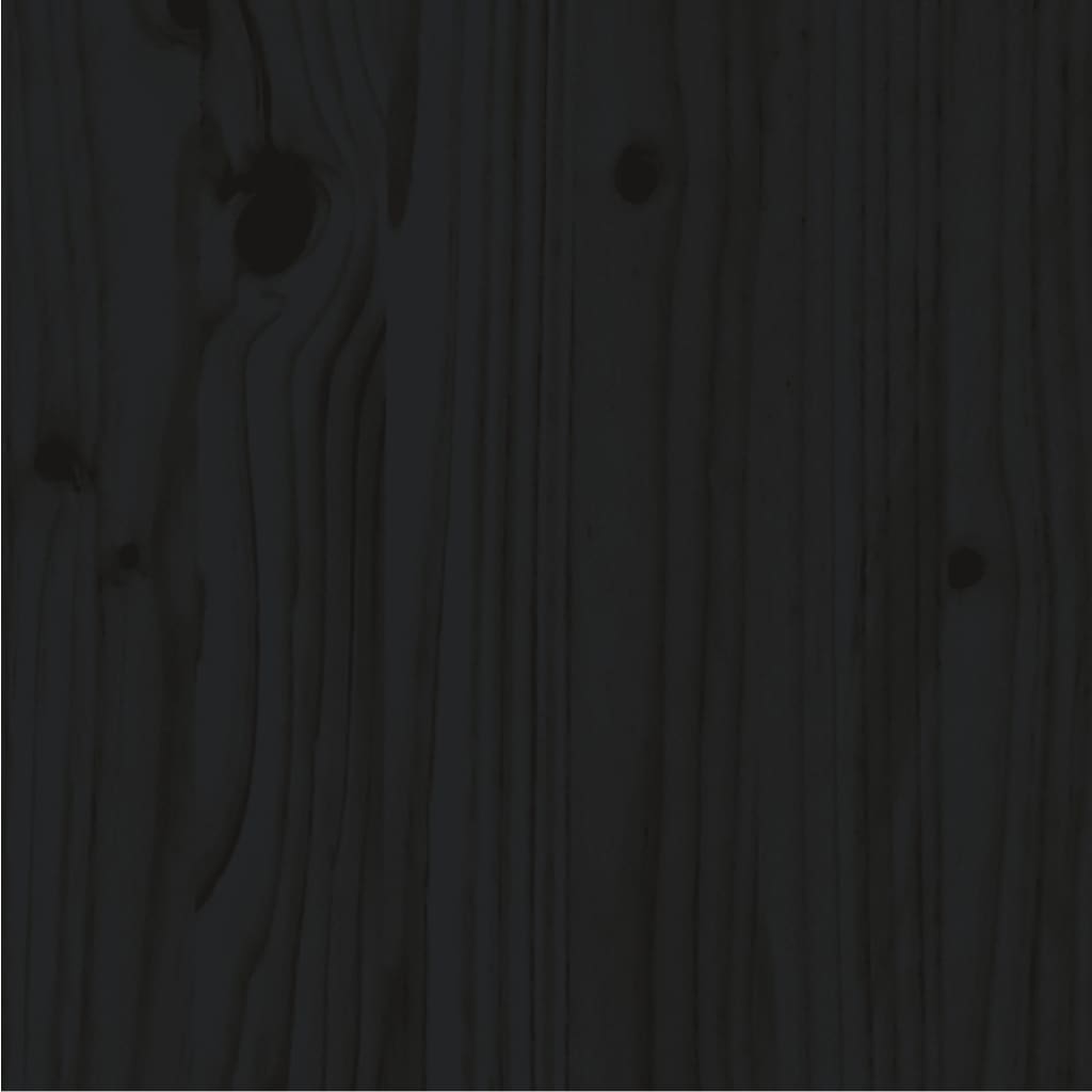 vidaXL voodiraam, must, männipuit, 120 x 200 cm