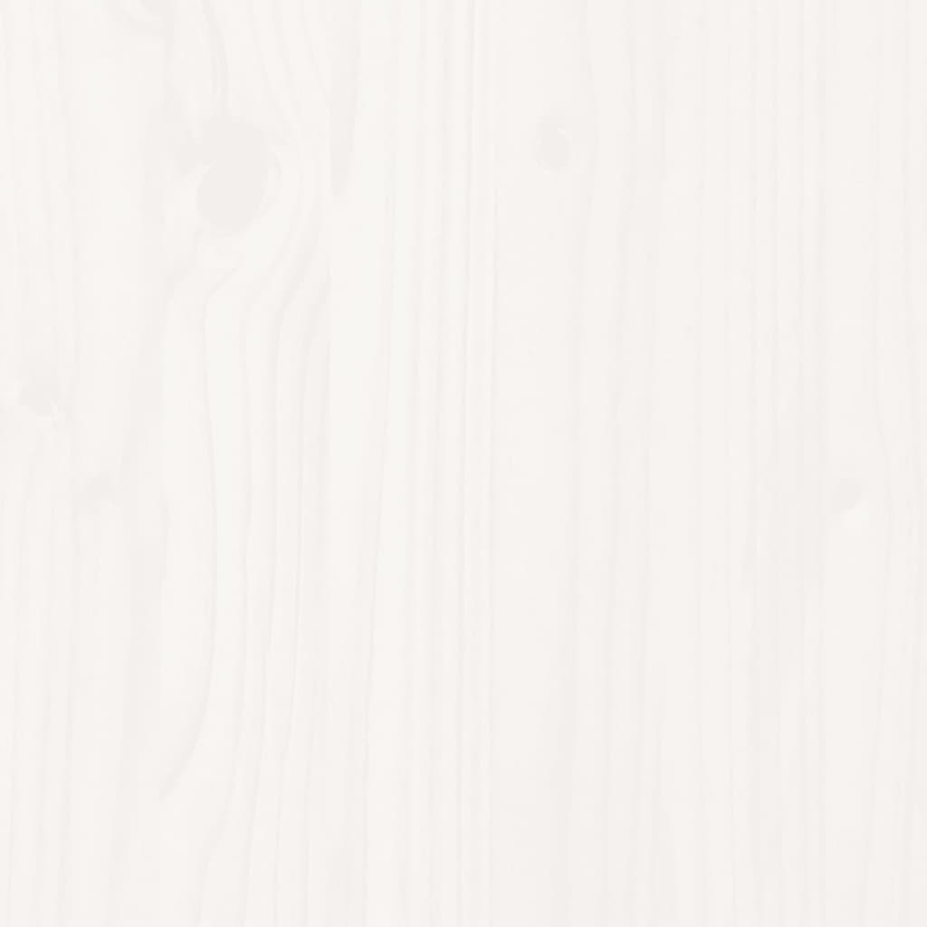 vidaXL seeniorivoodi, valge, 150 x 200 cm, männipuit