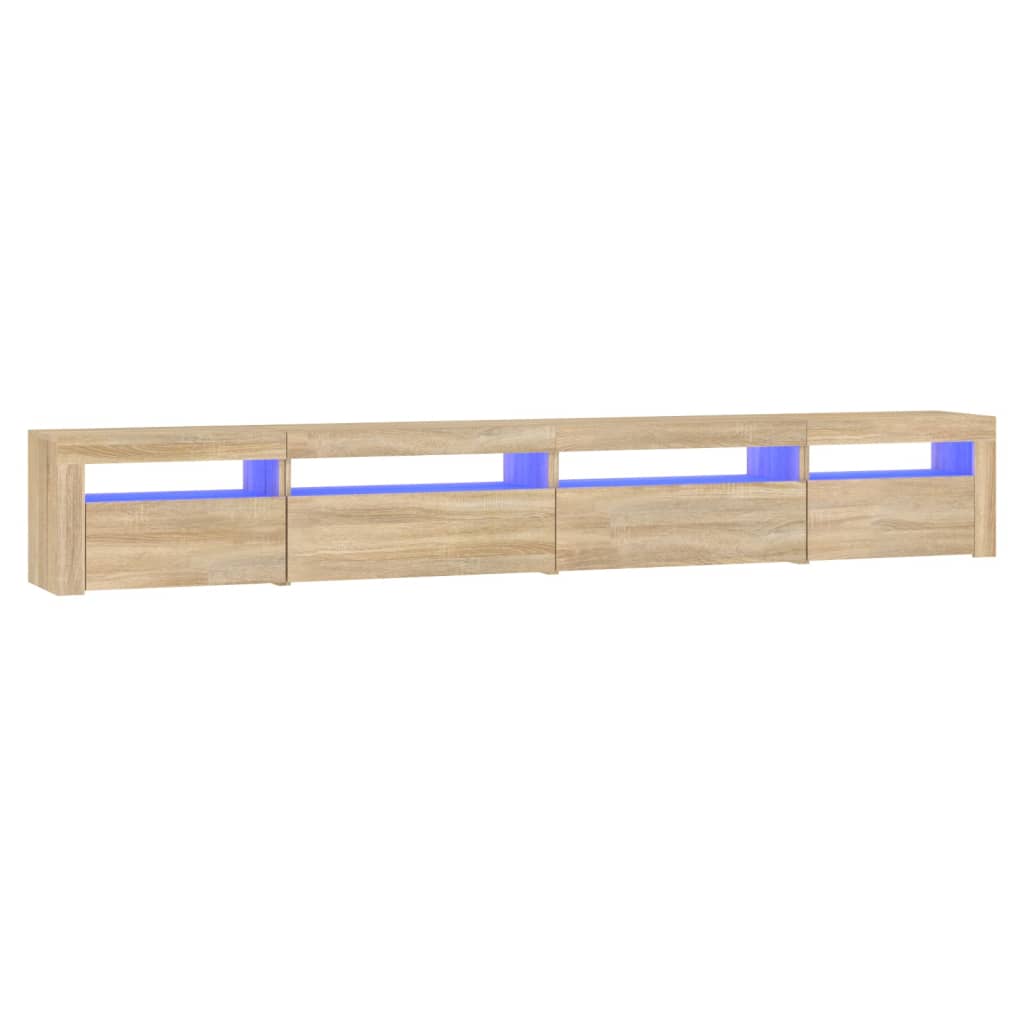 vidaXL telerialus LED-tuledega, Sonoma tamm, 270x35x40 cm