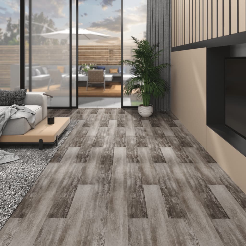 vidaXL mitte iseliimuvad PVC-põrandaplaadid 5,26 m², 2 mm, matt pruun