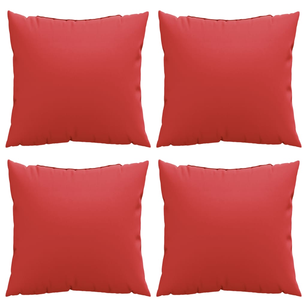 vidaXL dekoratiivpadjad 4 tk, punane, 40x40 cm, kangas