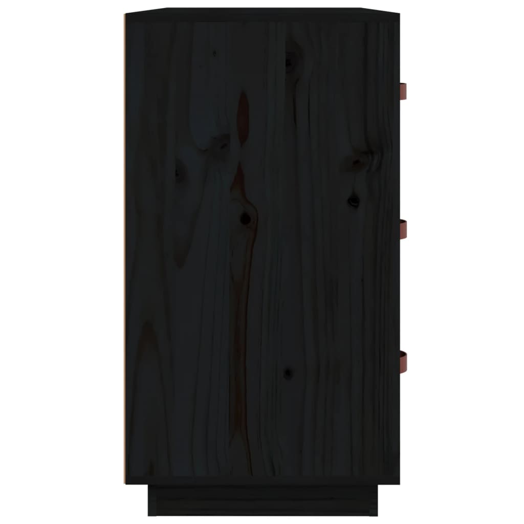 vidaXL puhvetkapp, must, 80 x 40 x 75 cm, männipuit