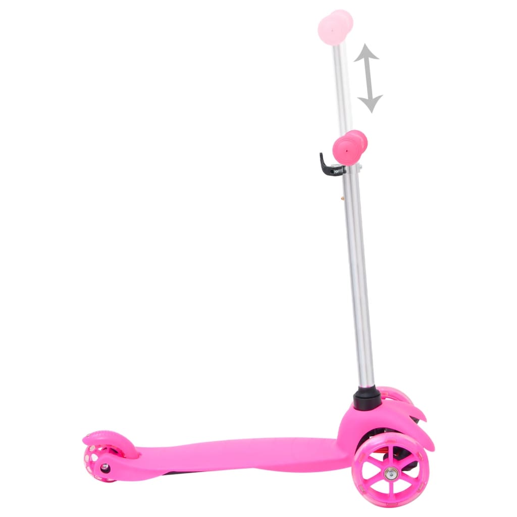 vidaXL 3-rattaline laste tõukeratas reguleeritava käepidemega, roosa