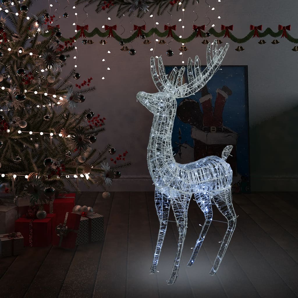 vidaXL XXL jõulu põhjapõder, 250 LEDiga, 180 cm, külmvalge