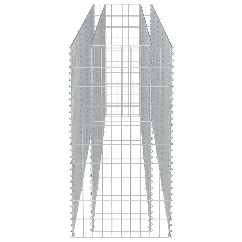 vidaXL gabioon-taimelava, tsingitud teras, 360 x 50 x 100 cm