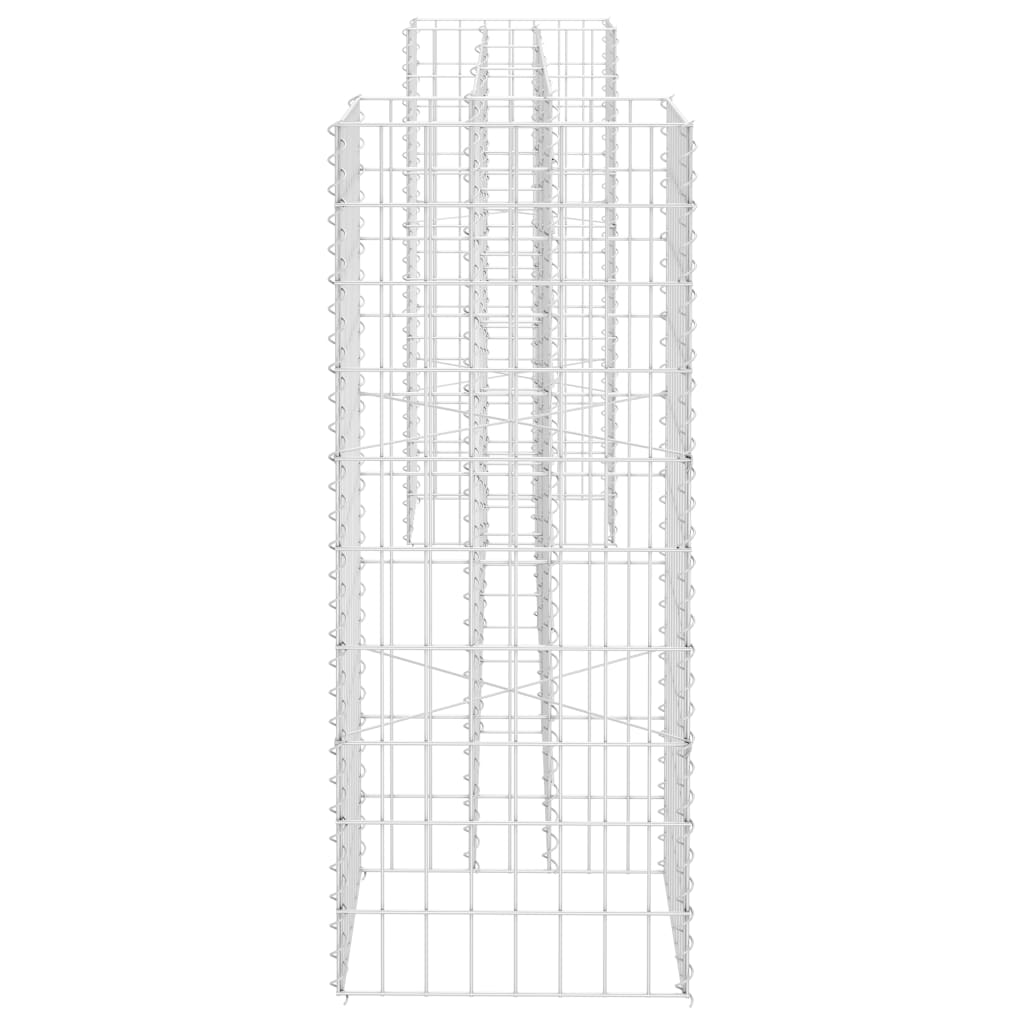 vidaXL H-kujuline gabioon-taimekast, terastraat, 260 x 40 x 100 cm