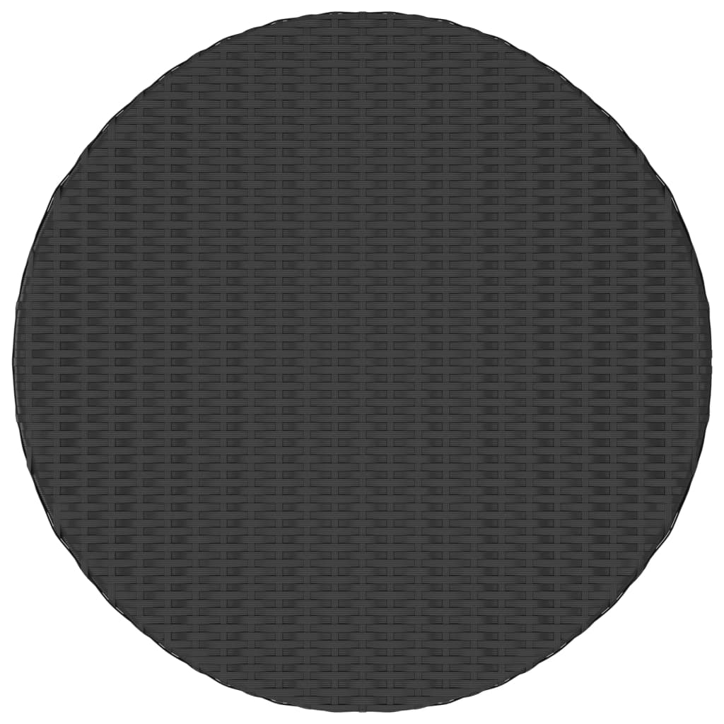 vidaXL teelaud, must, 68x68x30 cm, polürotang
