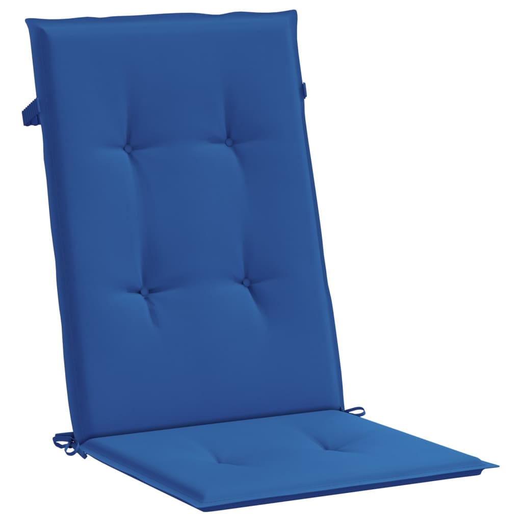 vidaXL kõrge seljatoega toolipadjad 6 tk, sinine, 120x50x3 cm, kangas
