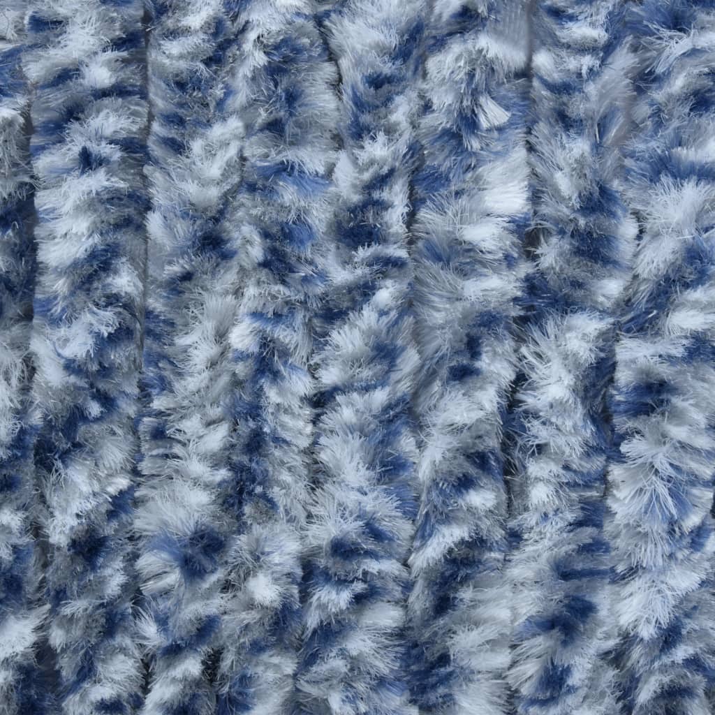 vidaXL putukakardin sinine ja valge, 56 x 200 cm, šenill