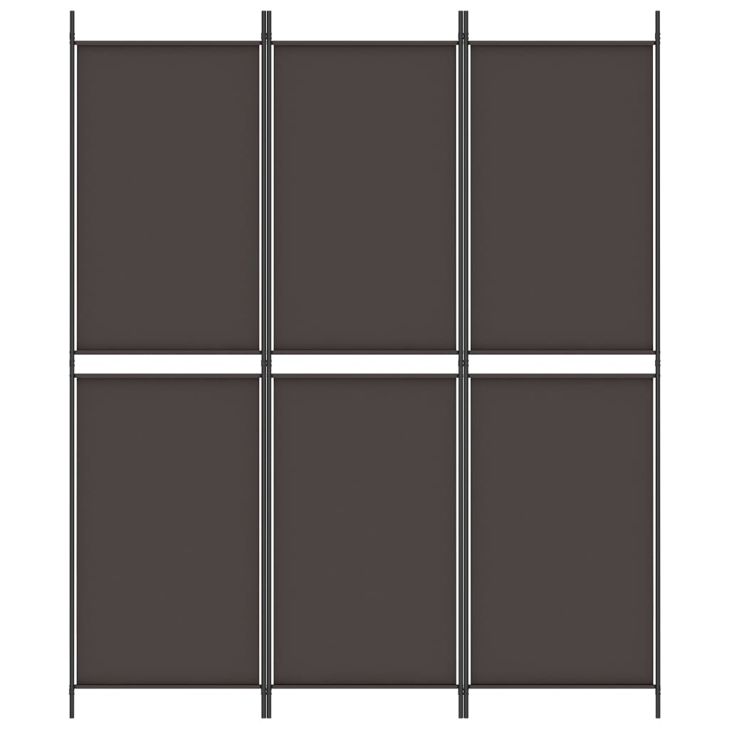 vidaXL 3 paneeliga ruumijagaja, pruun, 150 x 180 cm, kangas