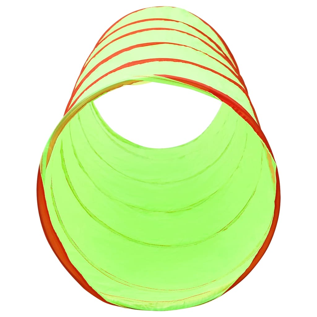 vidaXL laste mängutunnel, 250 palli, roheline, 175 cm, polüester