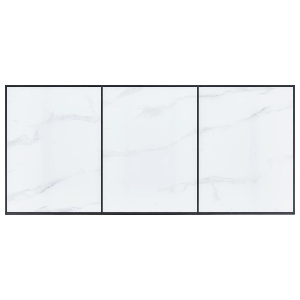 vidaXL söögilaud, valge, 200 x 100 x 75 cm, karastatud klaas