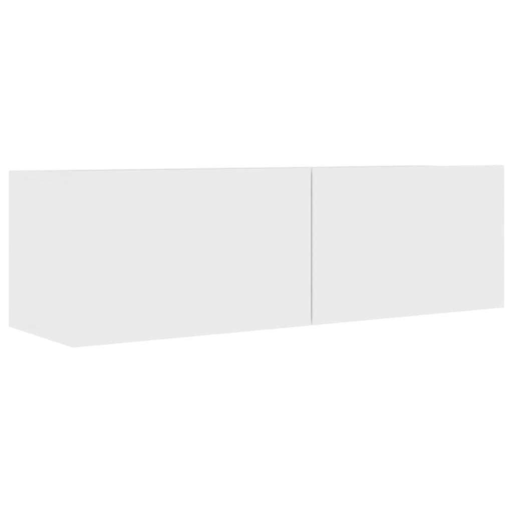vidaXL 4-osaline telerikappide komplekt, valge, puitlaastplaat