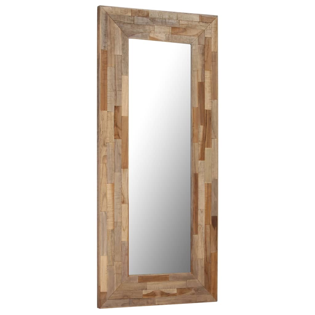 vidaXL peegel, taaskasutatud tiikpuu, 50 x 110 cm