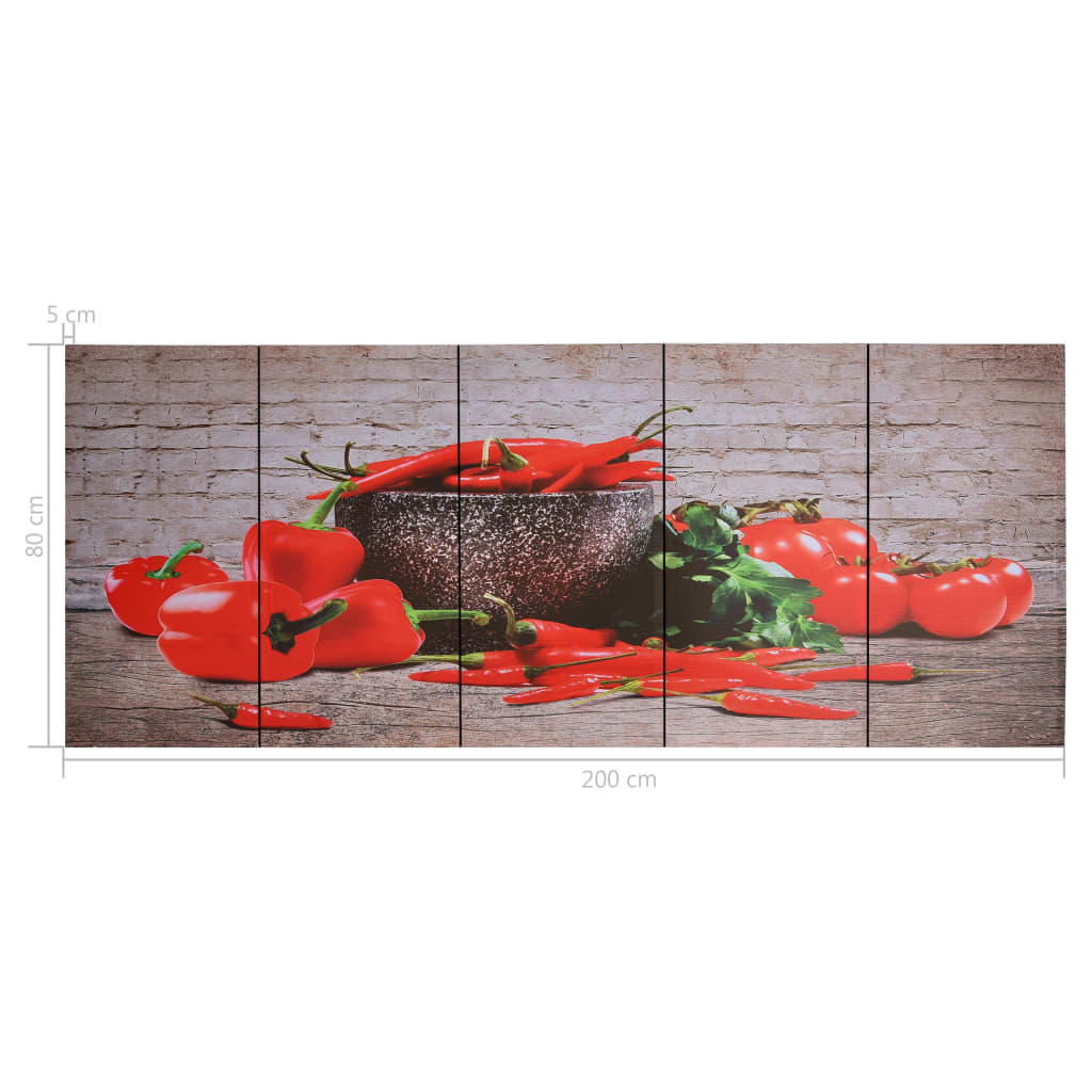 vidaXL seinamaalikomplekt lõuendil, paprika, värviline, 200 x 80 cm