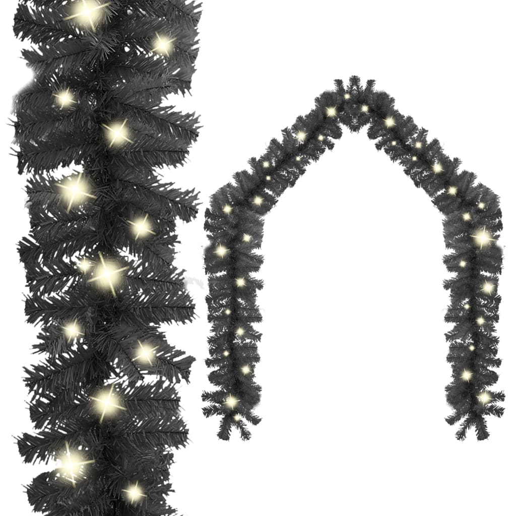 vidaXL jõuluvanik LED-tuledega, 10 m, must